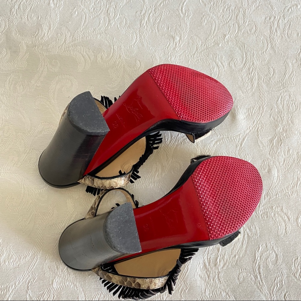 Christian louboutin Python Kimpa Mask Cuff Python Slide Sandals - Picture 4 of 9